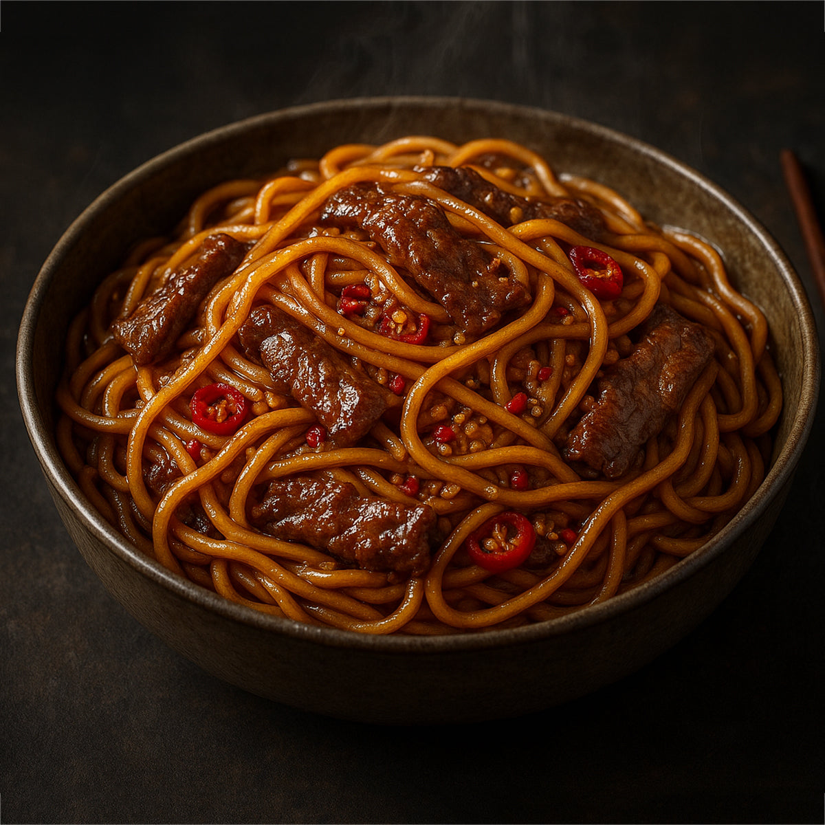 Beef Chilli Garlic Noodles